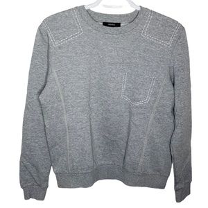 Forever 21 grey fleece lined stitched sweatshirt size S